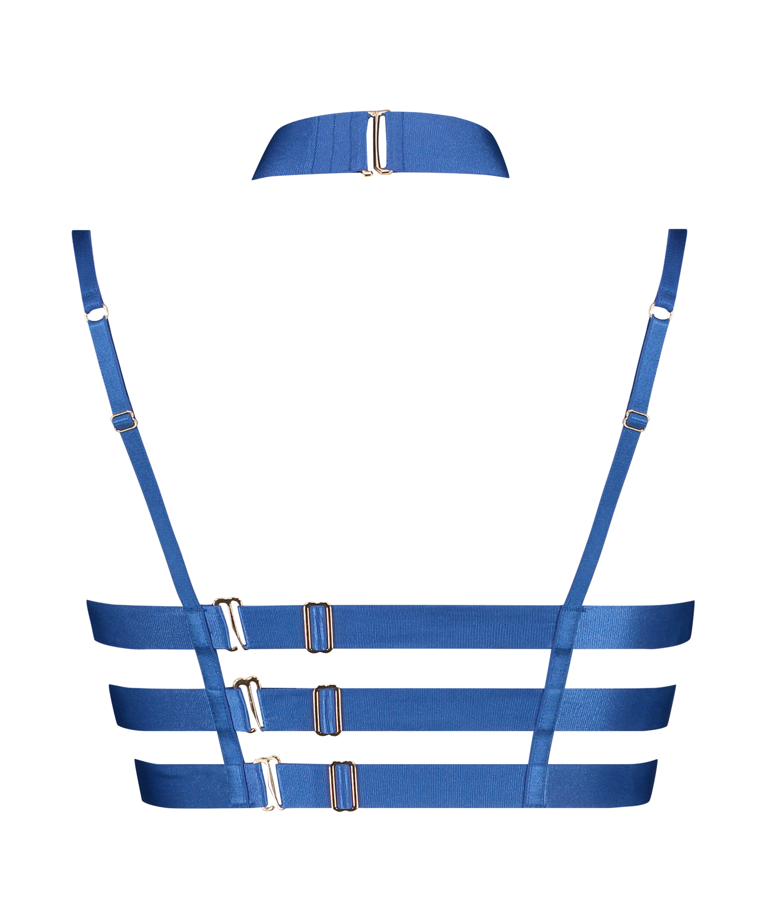 Icke-formpressad longline-bh med bygel Clementine, Blå, main