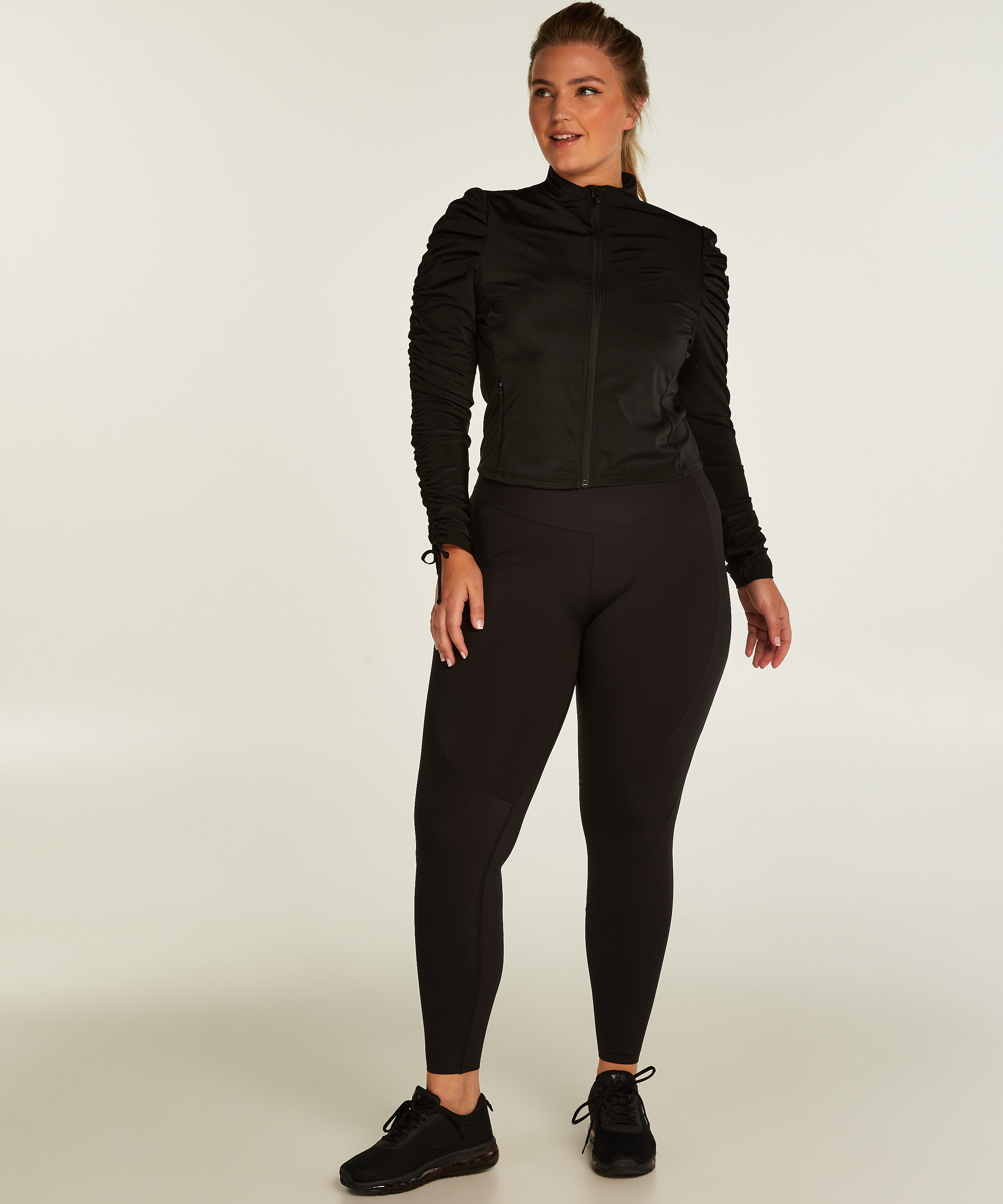 HKMX ruffle-jacka, Svart, main