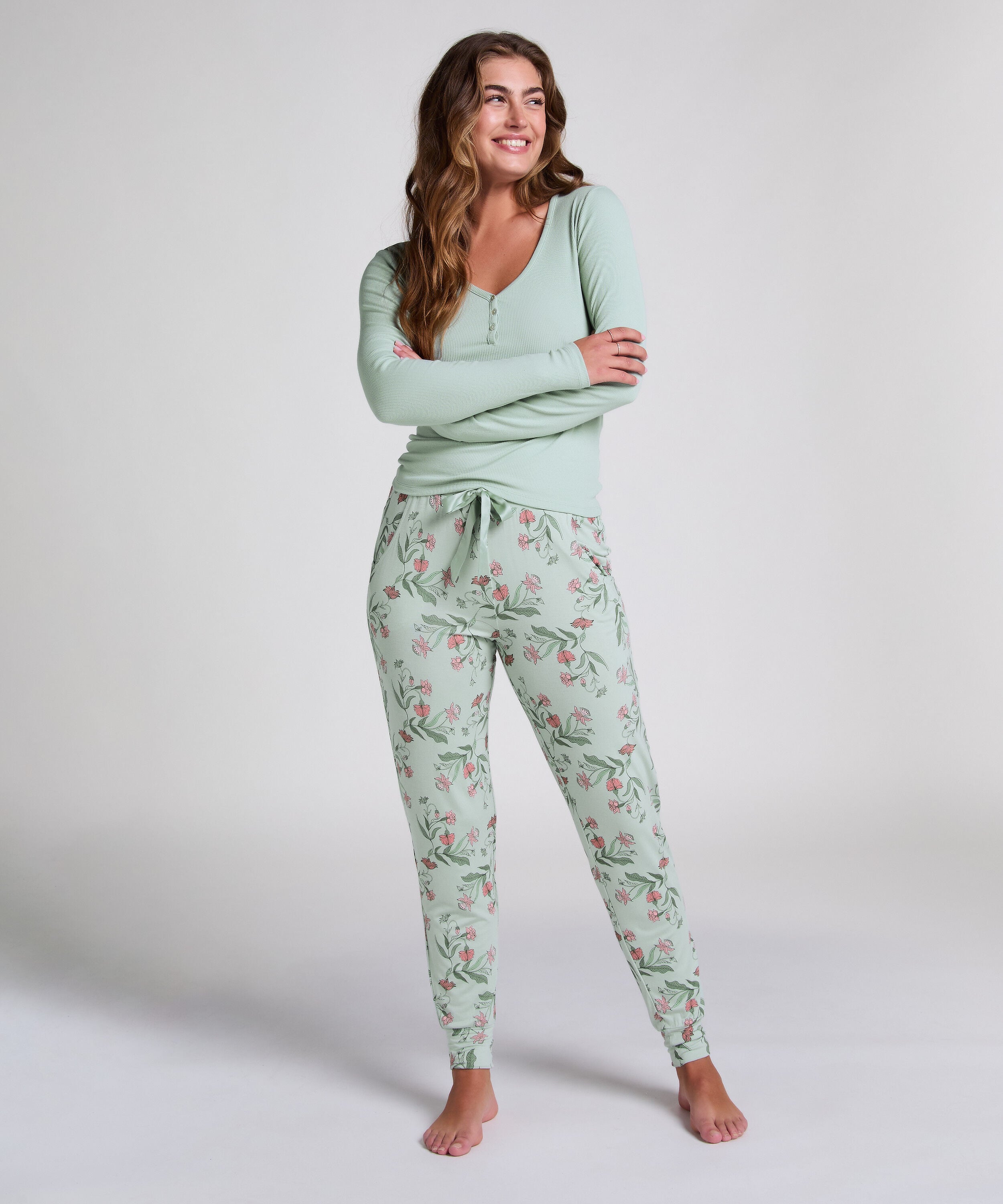 Pyjamasbyxa Jersey, Grön