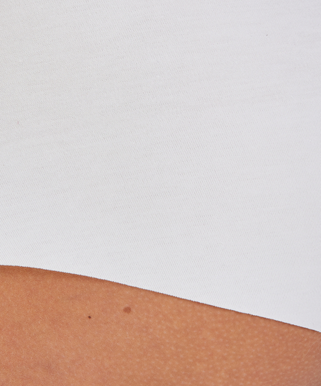 Osynlig boxertrosa i bomull, Vit