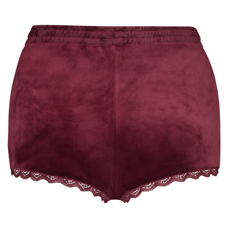 Shorts Velour Lace, R&ouml;d
