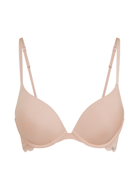 Formpressad push-up-bh med bygel Angie, Beige