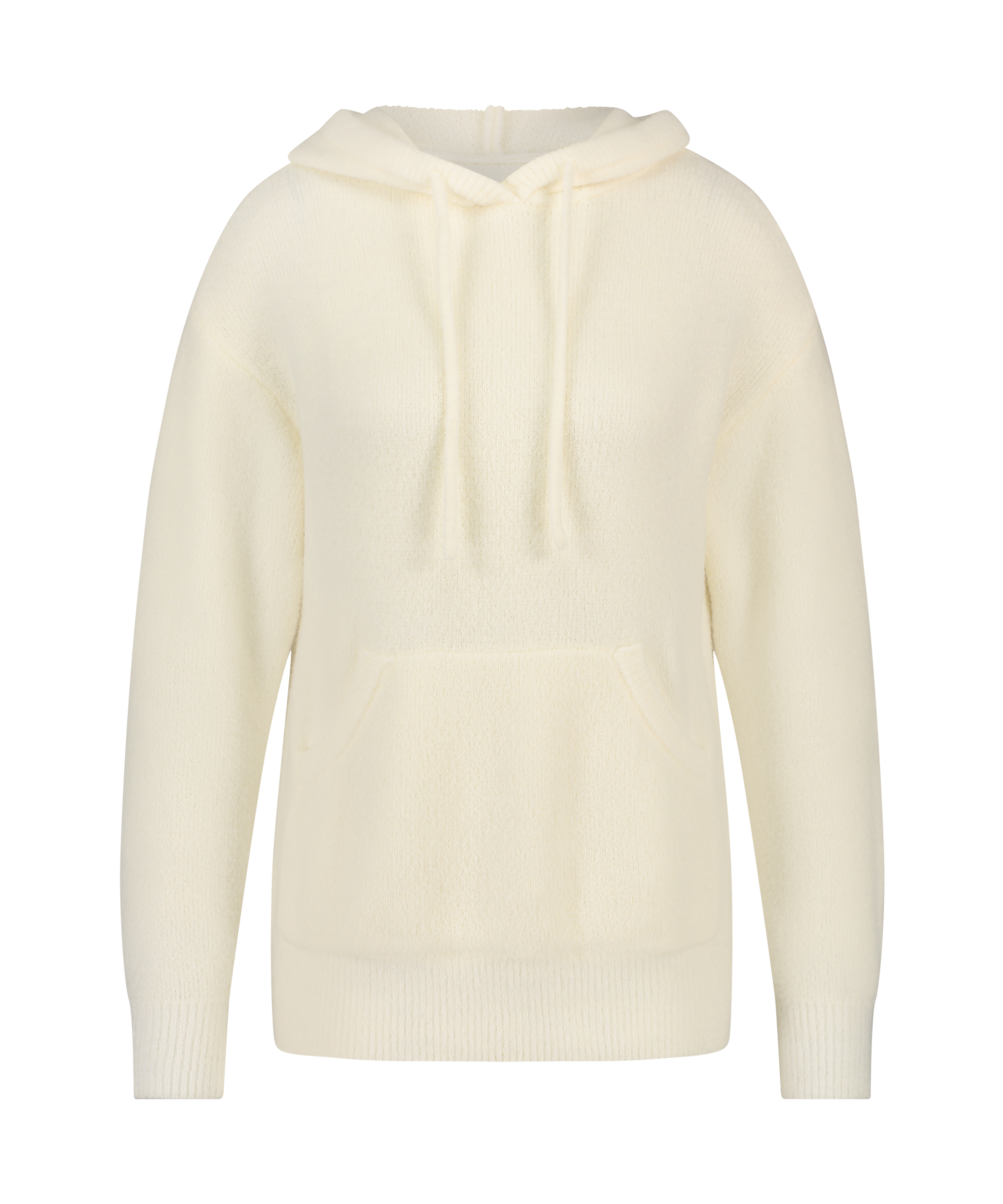 Premium Fluffly långärmad hoodie, Vit, main