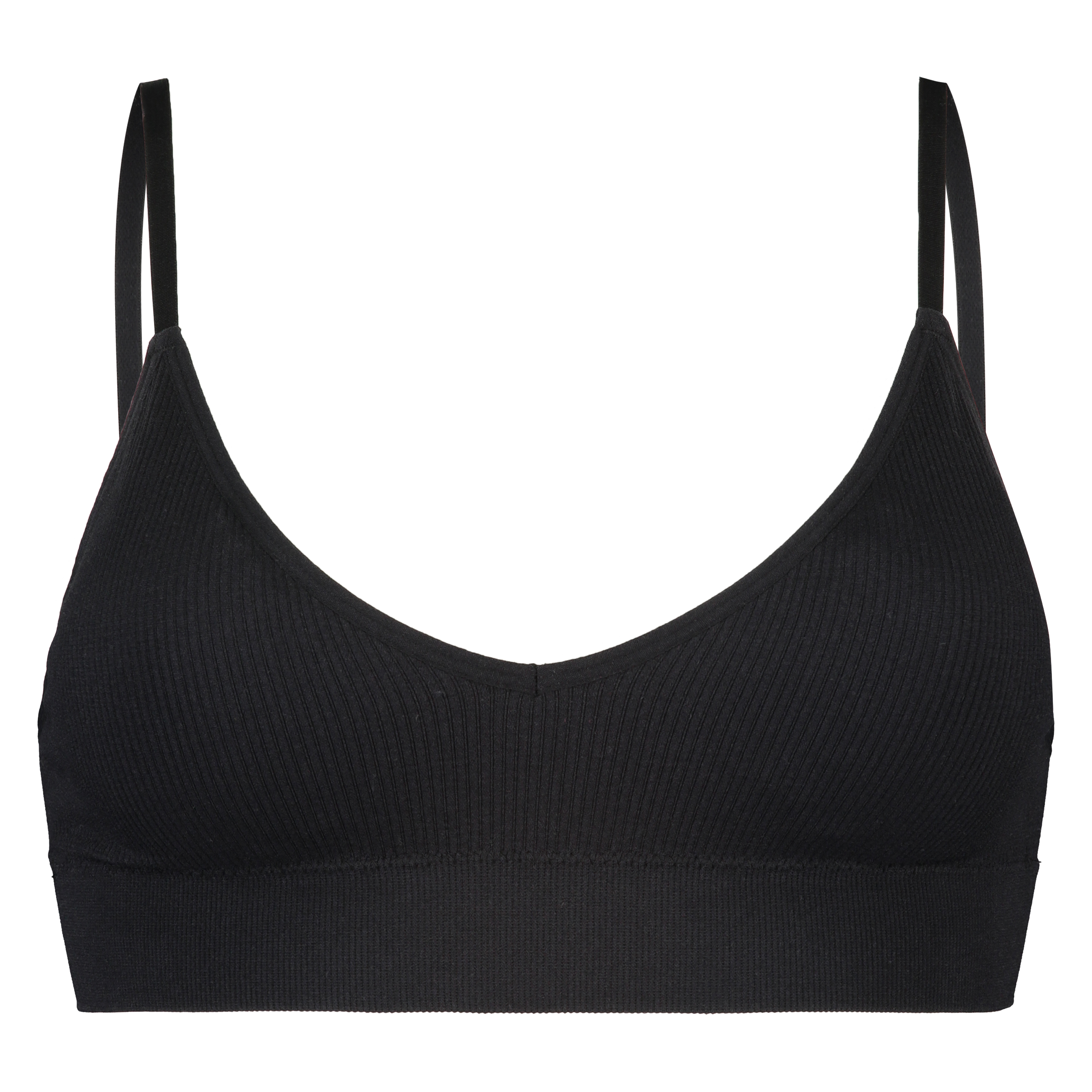 Sömlös bralette, Svart, main