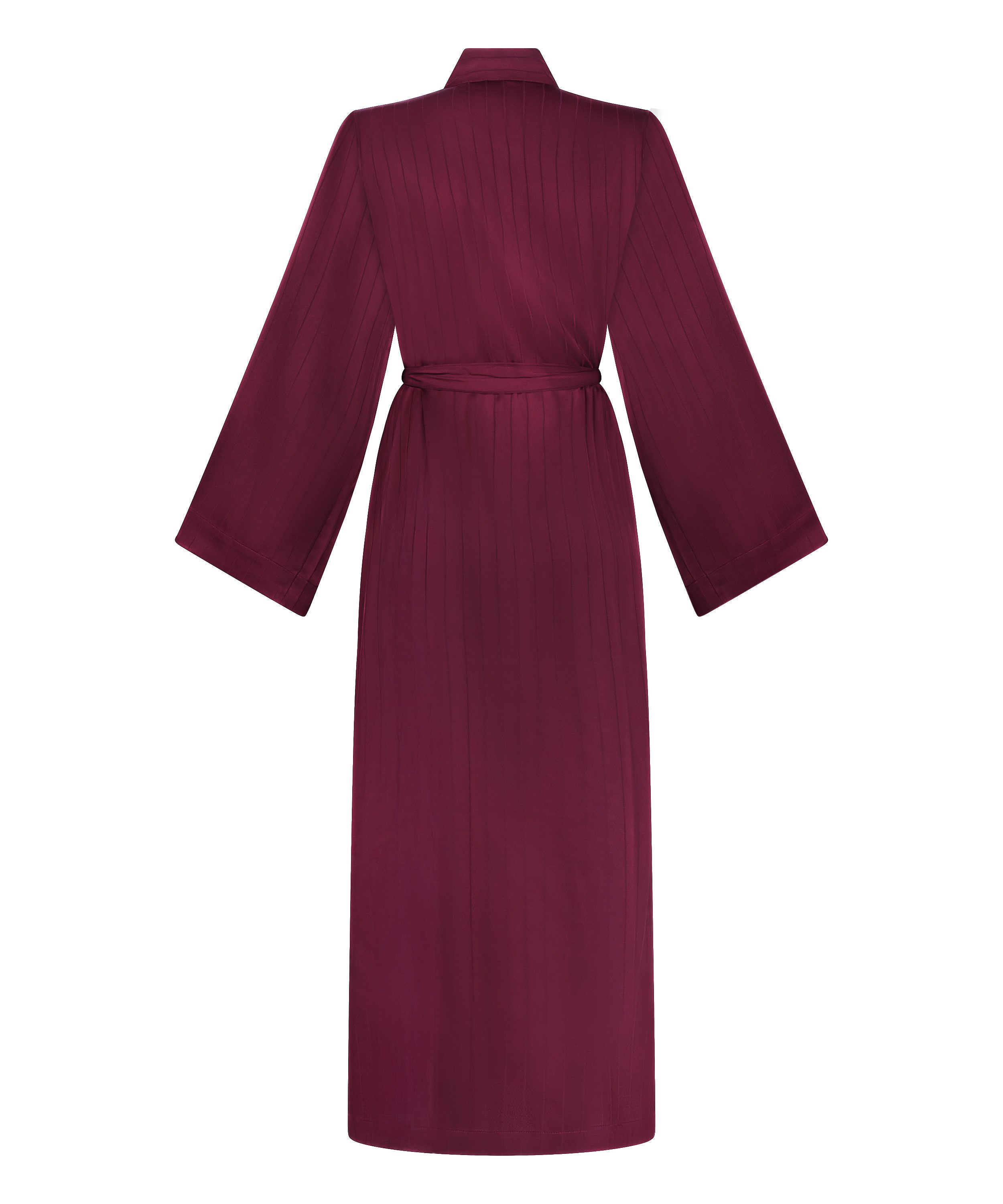 Satinkimono  med smala ränder, Lila, main