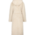 Long Fleece Bathrobe, Beige