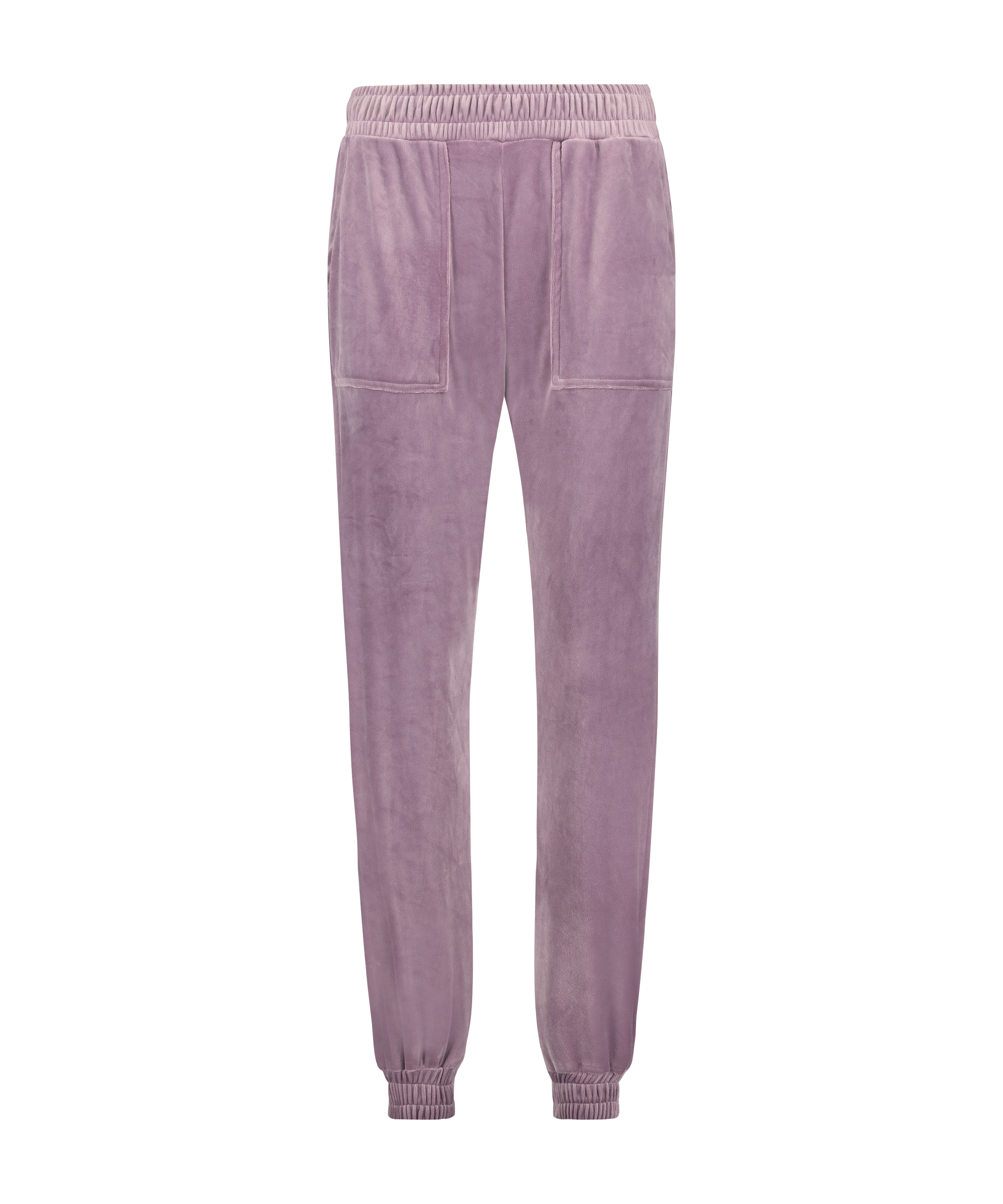 Tall joggingbyxor i velour, Lila, main
