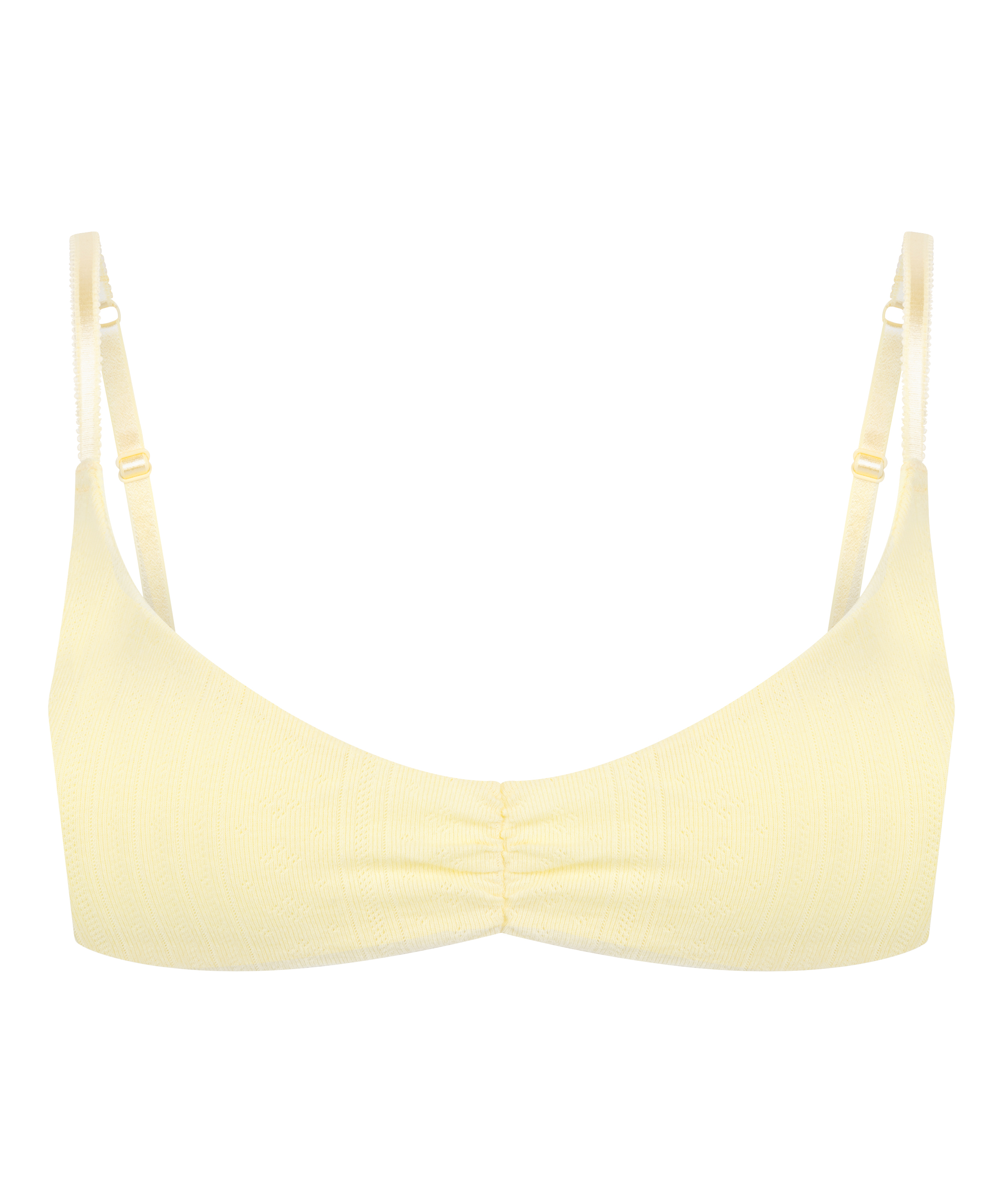 Pointelle bralette, Gul, main