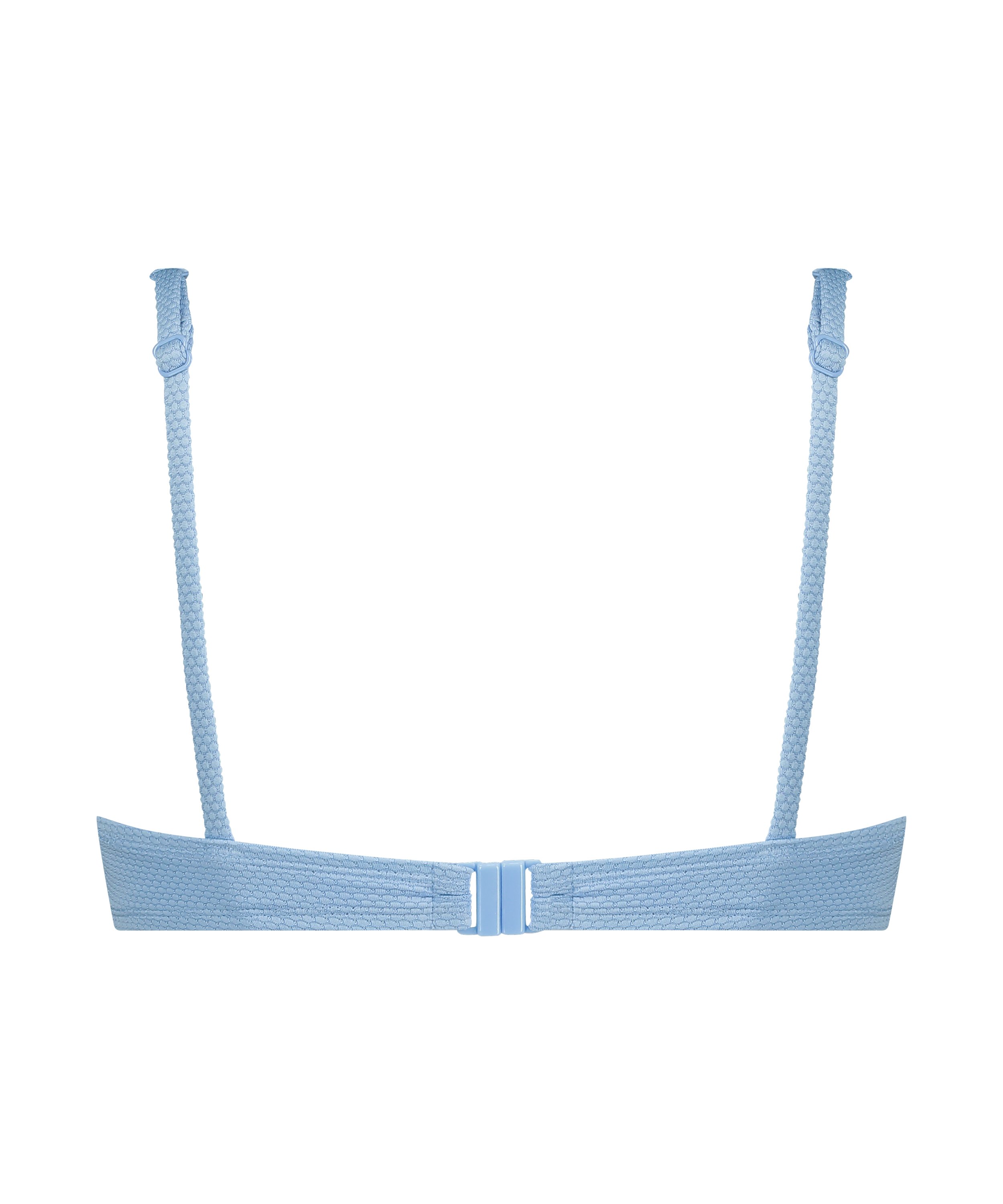 Scallop icke-formpressad bikiniöverdel med bygel, Blå, main