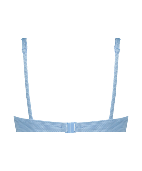 Scallop icke-formpressad bikiniöverdel med bygel, Blå
