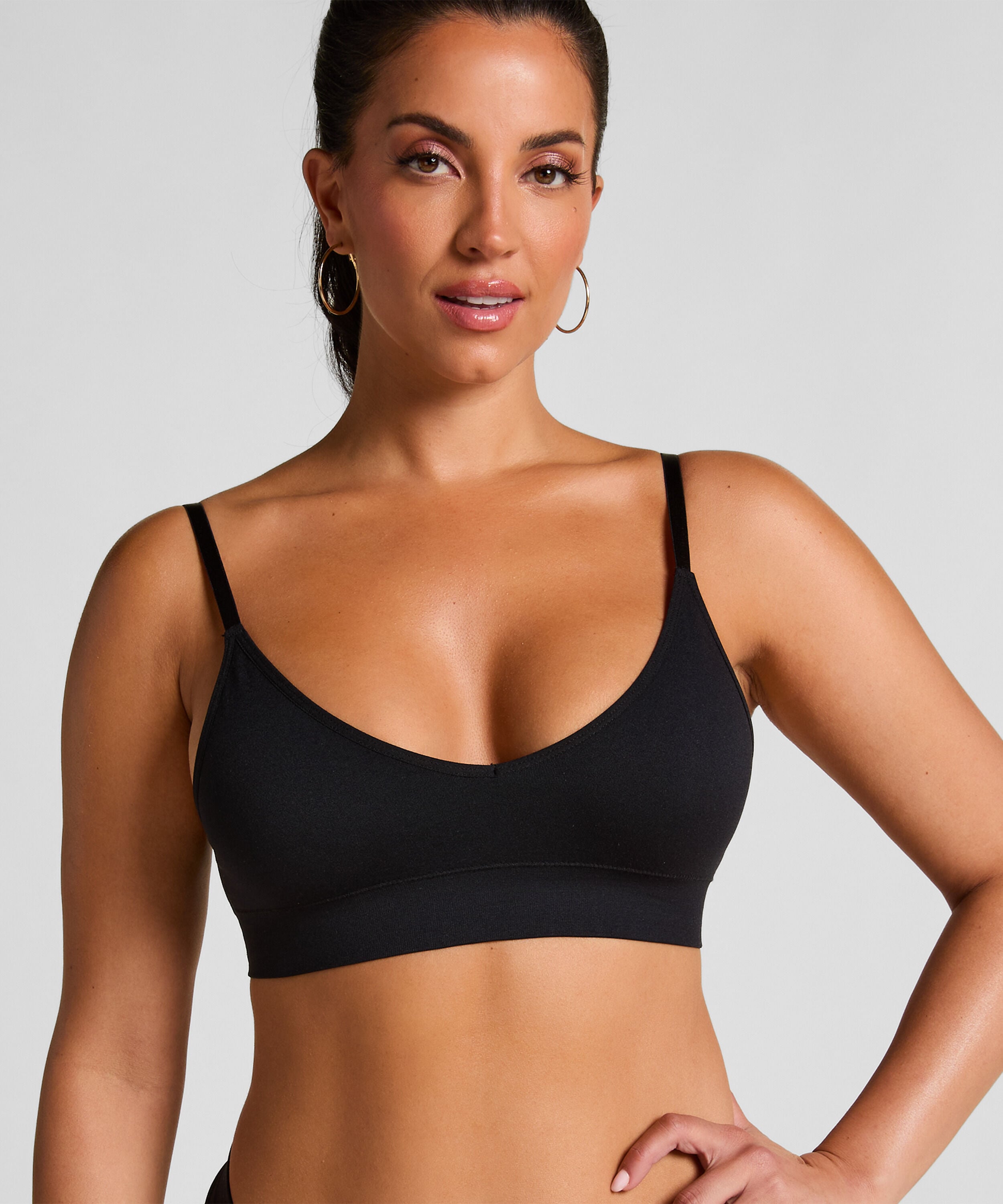 Dide triangel-bralette, Svart
