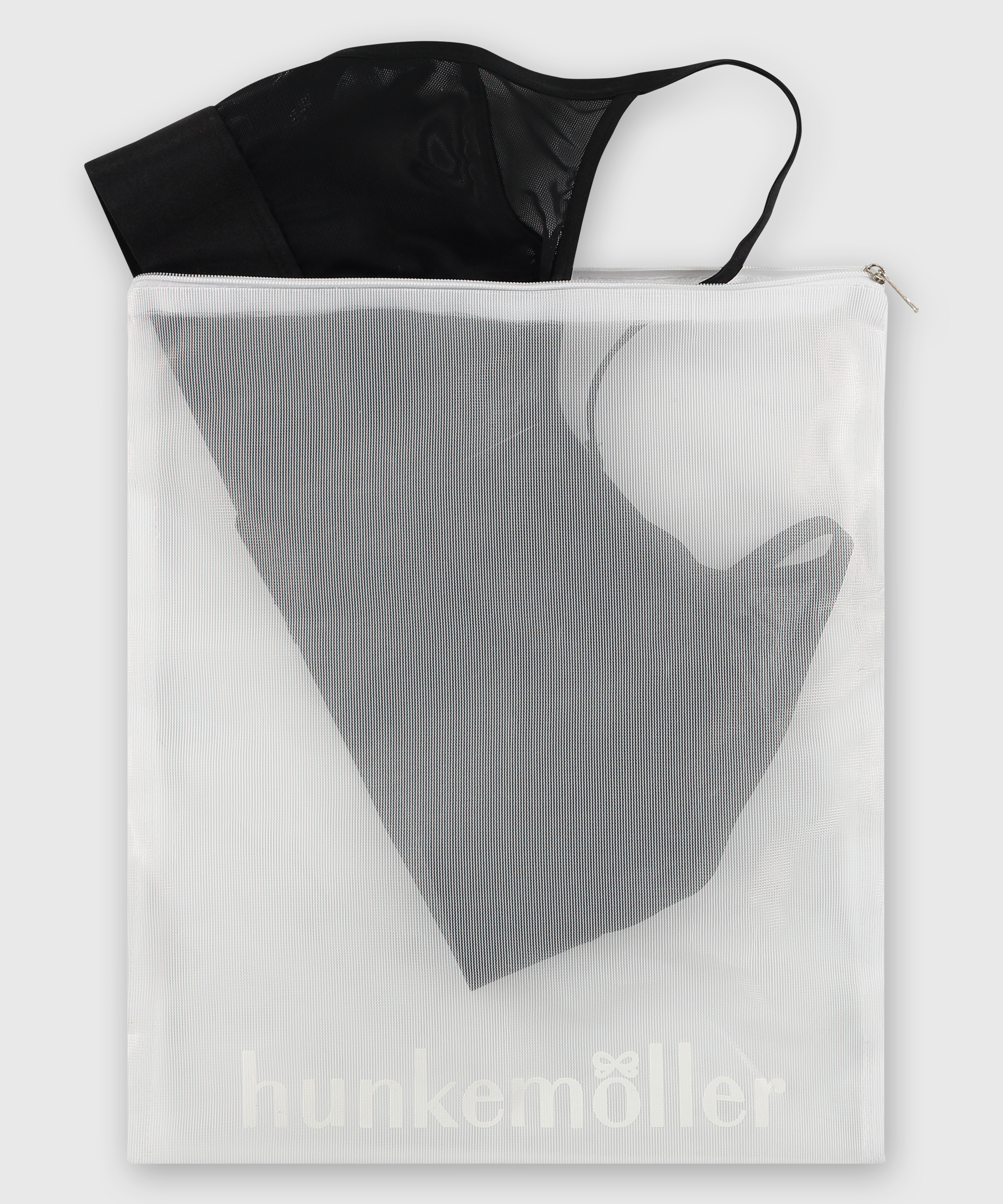 Tvättpåse dragkedja, Vit, main