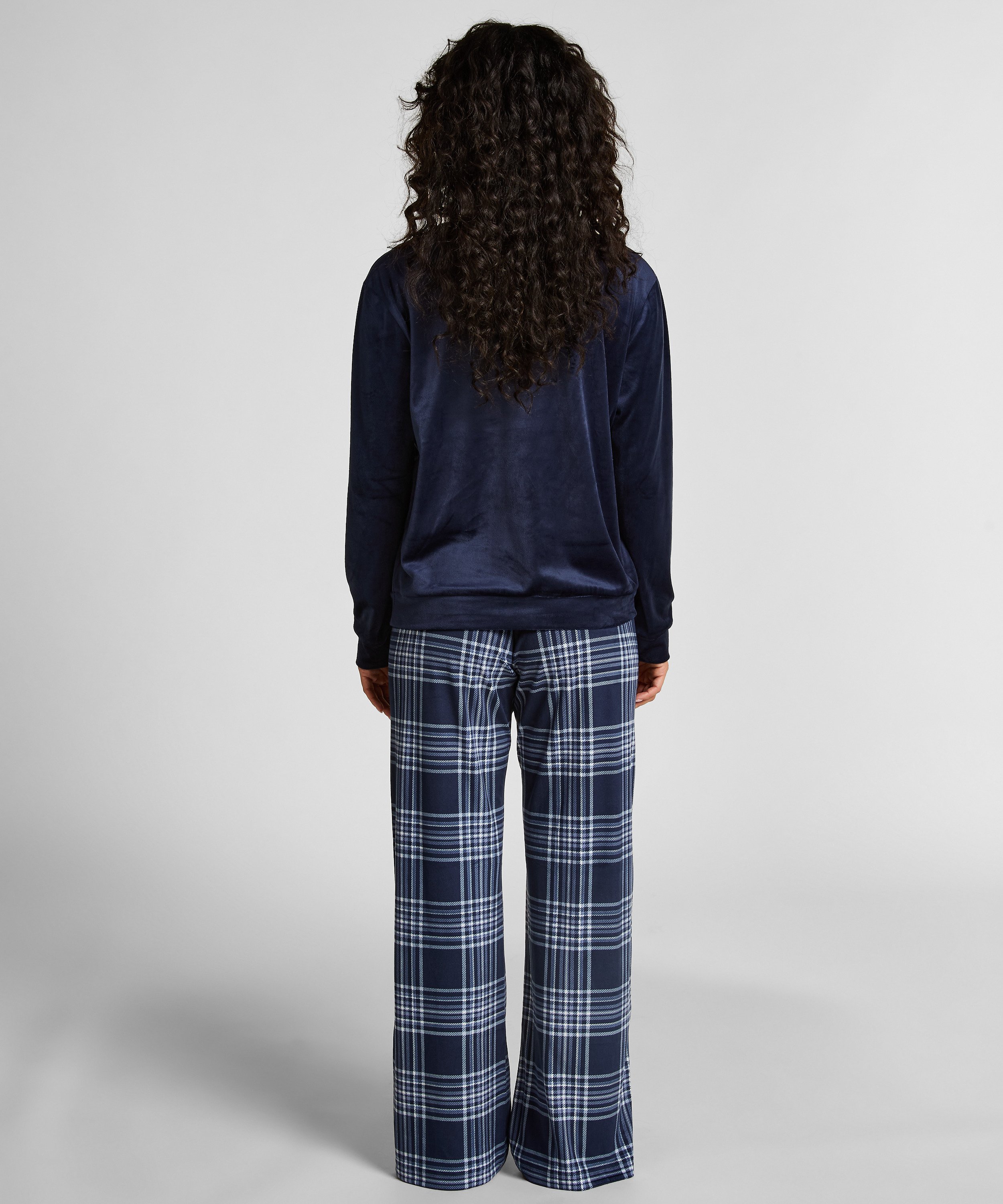 Pyjamasset Velours, Blå, main