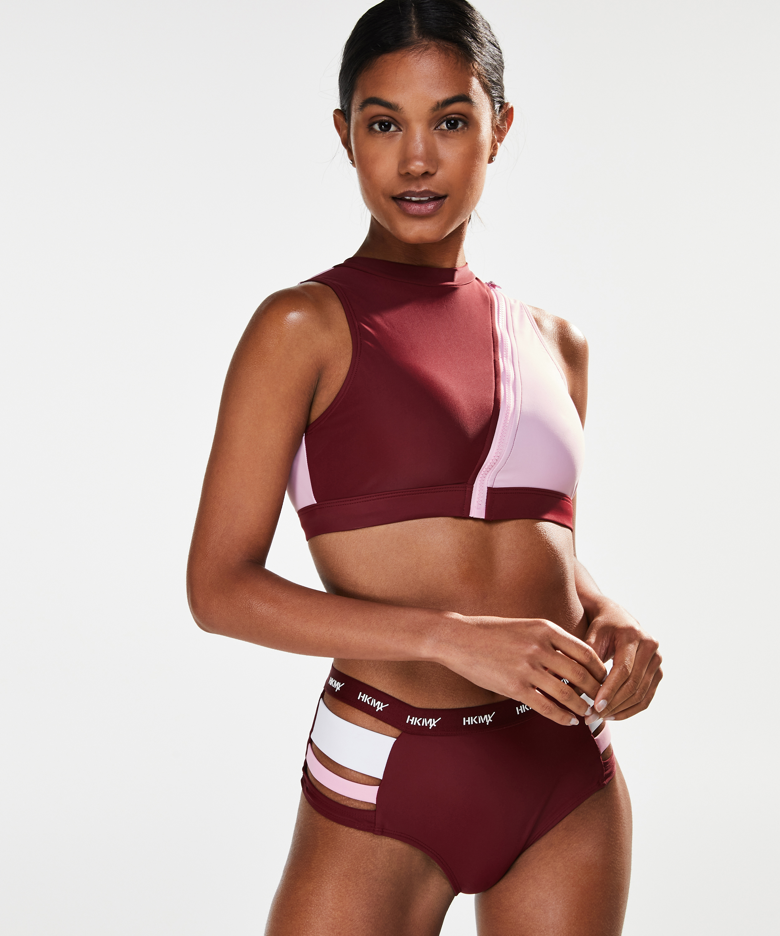 H&ouml;g bikinitrosa HKMX Cheeky, r&ouml;d, main