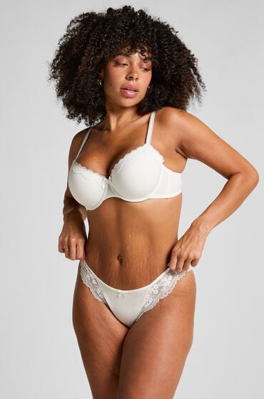 Hunkemöller Caro högt skuren brazilian-trosa Vit