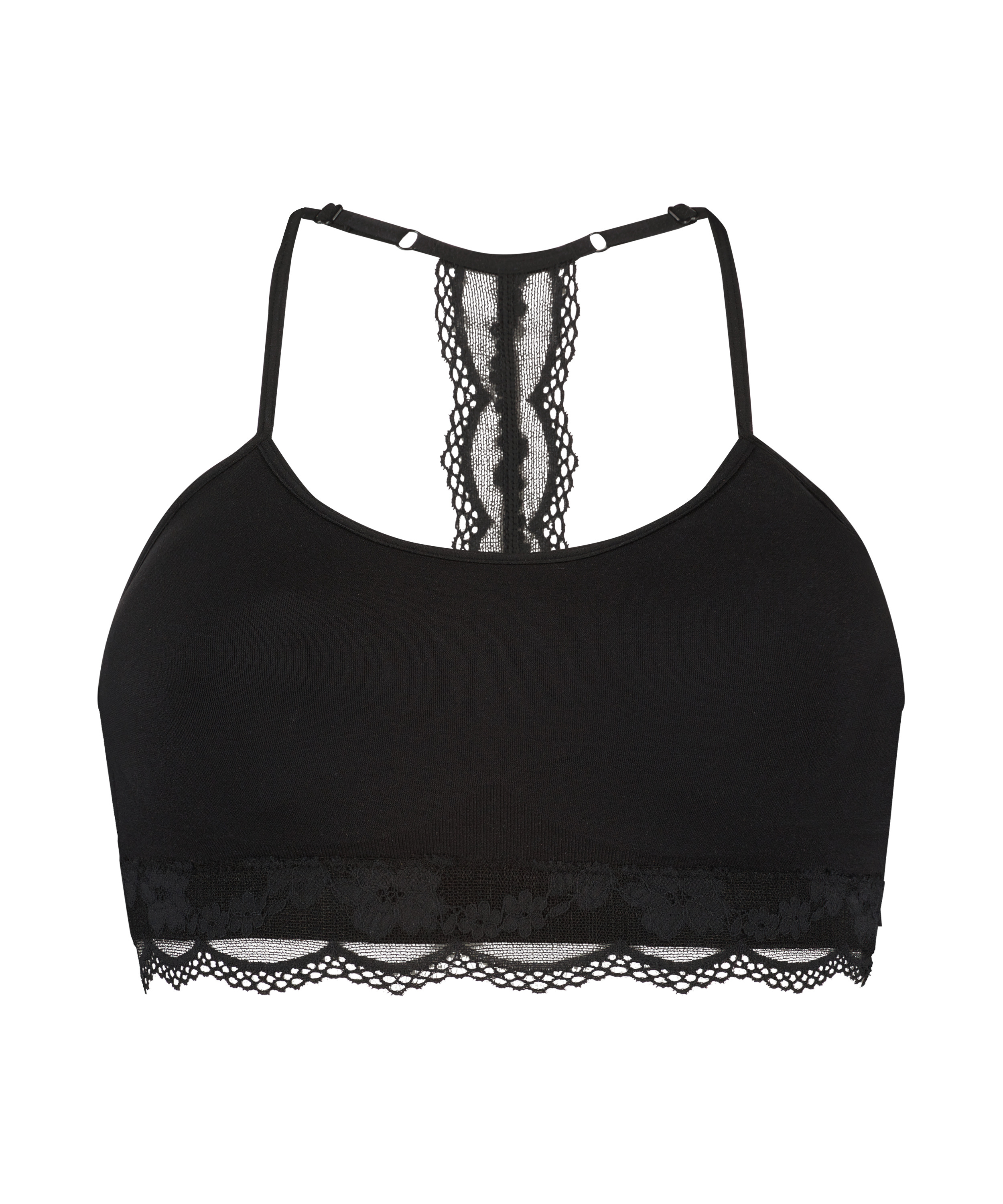 Sömlös bralette Marine, Svart, main