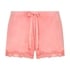 Shorts i sammet och spets, Rosa