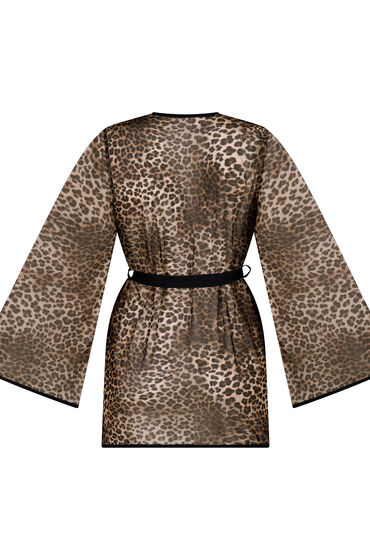 Hunkemöller Kimono i leopard-mesh morgonrockar dam – bild 2