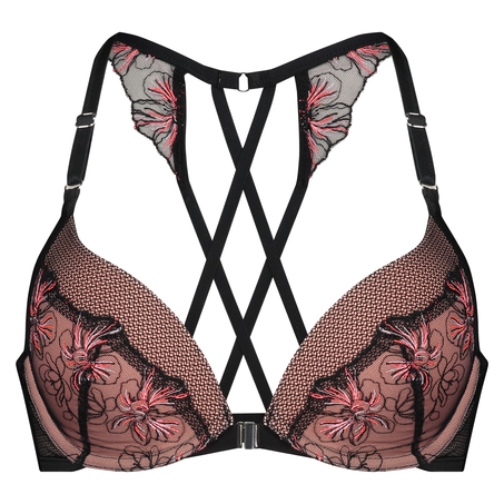 Formpressad bygel-bh med push-up Duckie, Svart