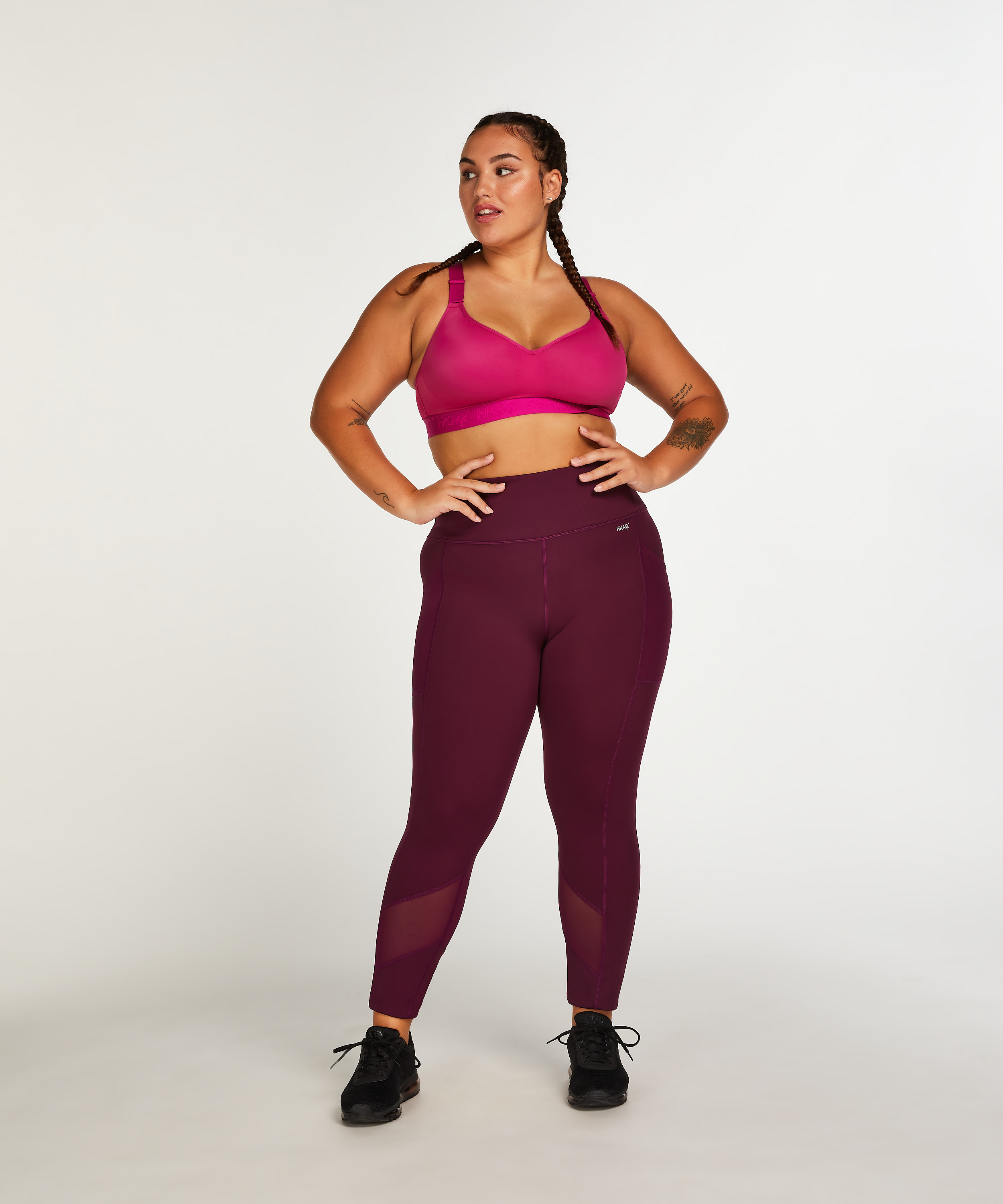 HKMX Oh My Squat sportleggings med h&ouml;g midja, Lila, main