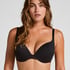 Formpressad pushup-bh med bygel i bomull, Svart