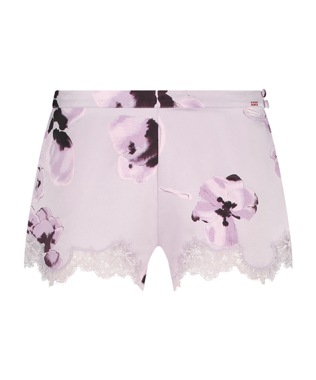 Satin pyjamasshorts, Lila
