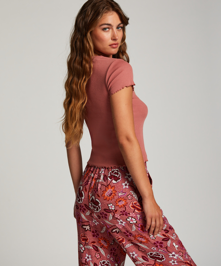 Kort&auml;rmad bomullsskjorta, Rosa