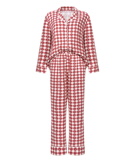 Pyjamasset i twill, Röd