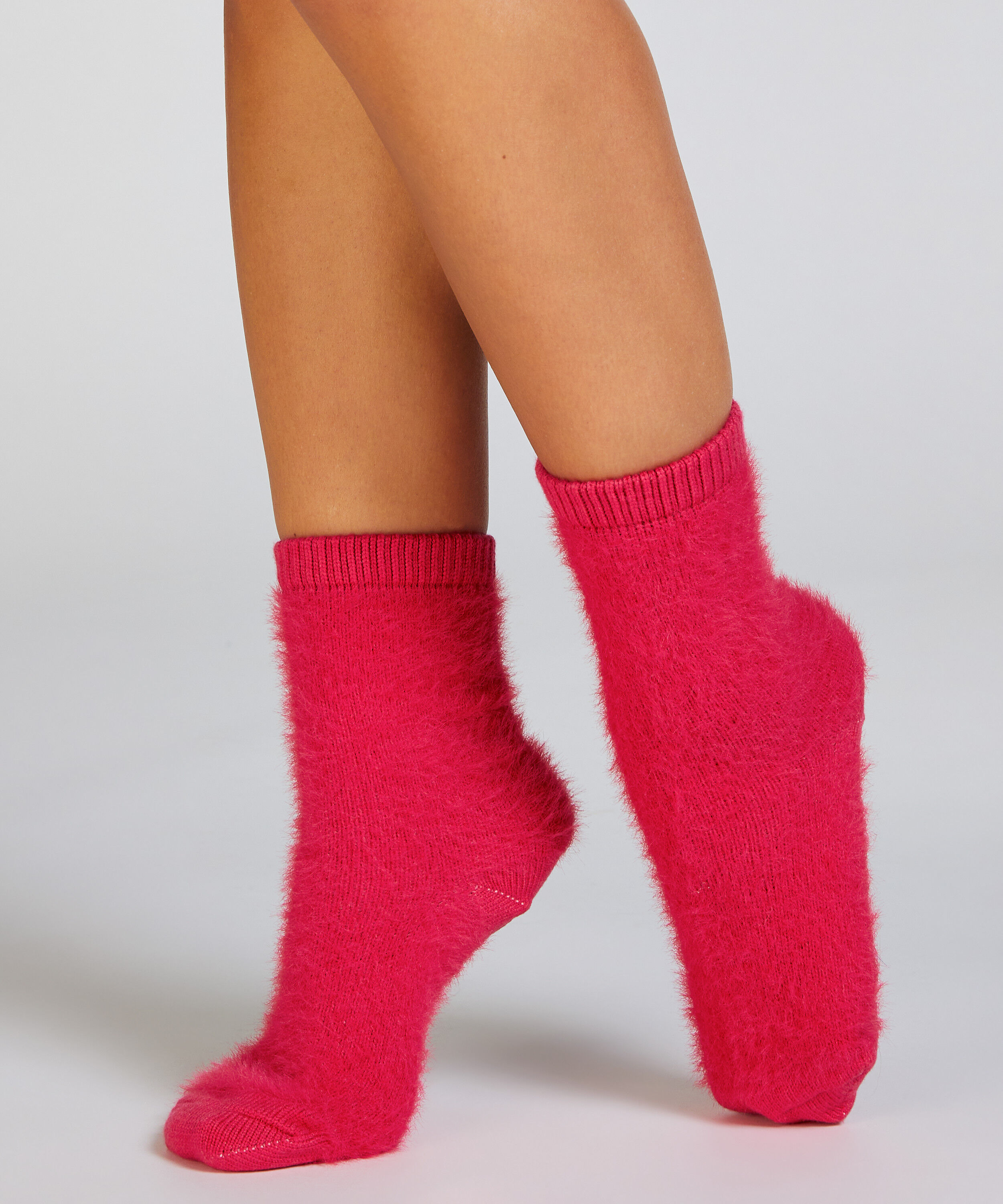 1 par stickade strumpor, Rosa