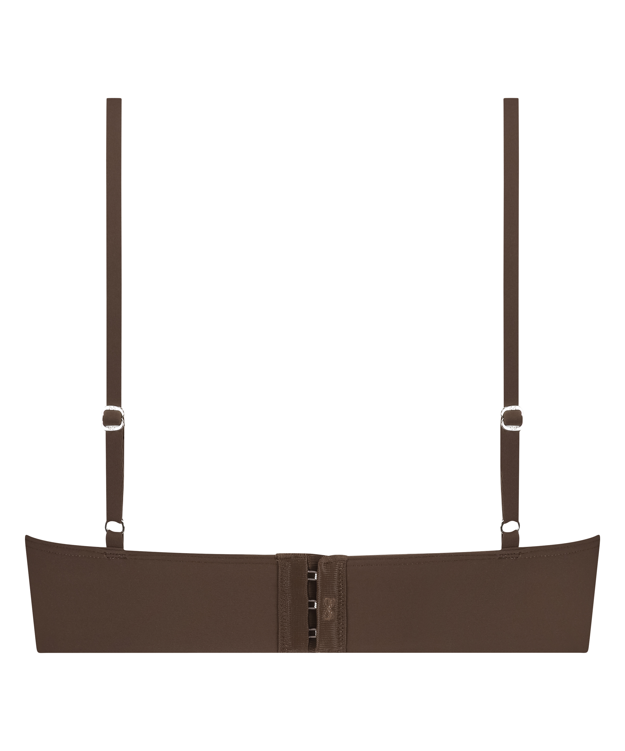 Triangel Bralette Smooth, Brun, main