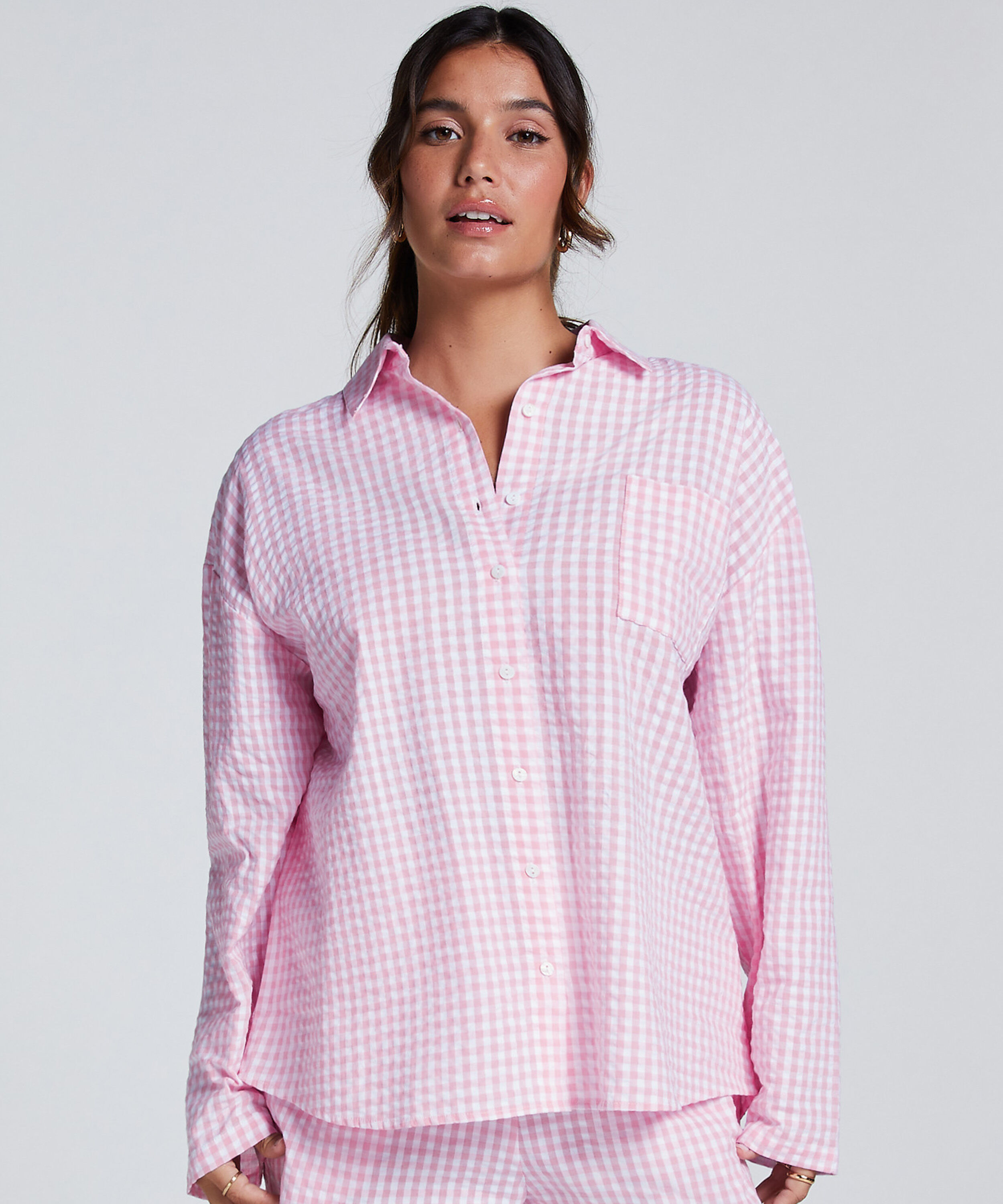 Pyjamastopp bomull, Rosa