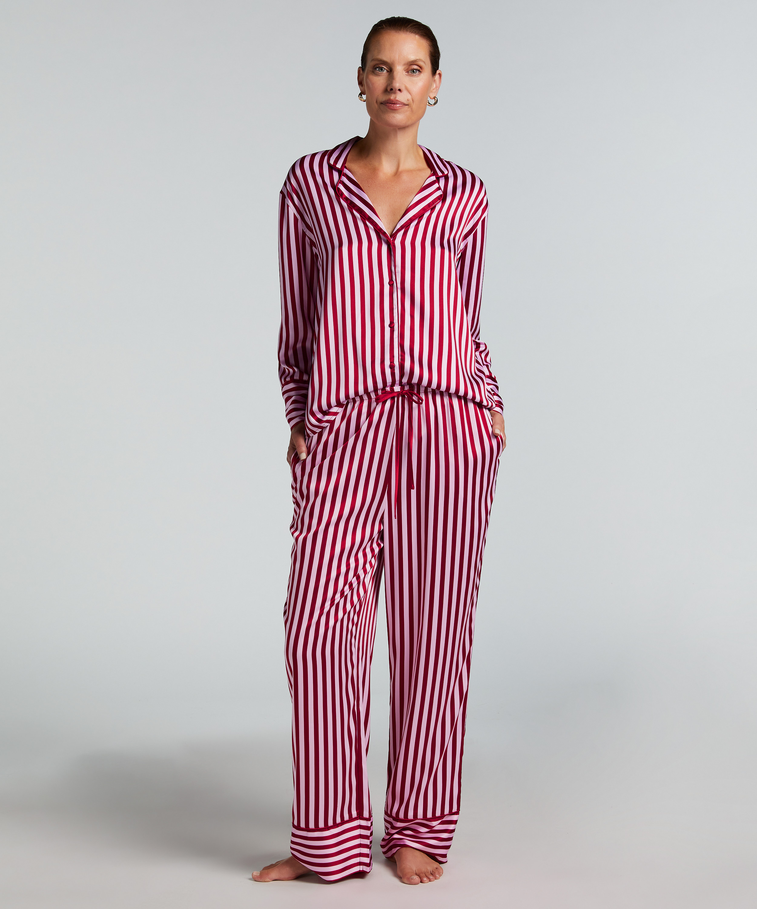 Satin-byxor, Rosa, main