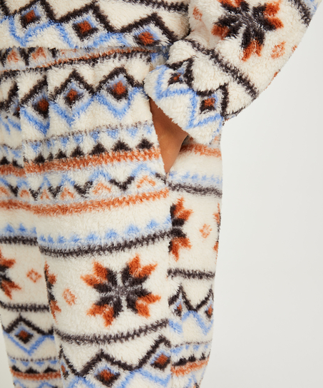 Mysbyxor i fleece, Vit