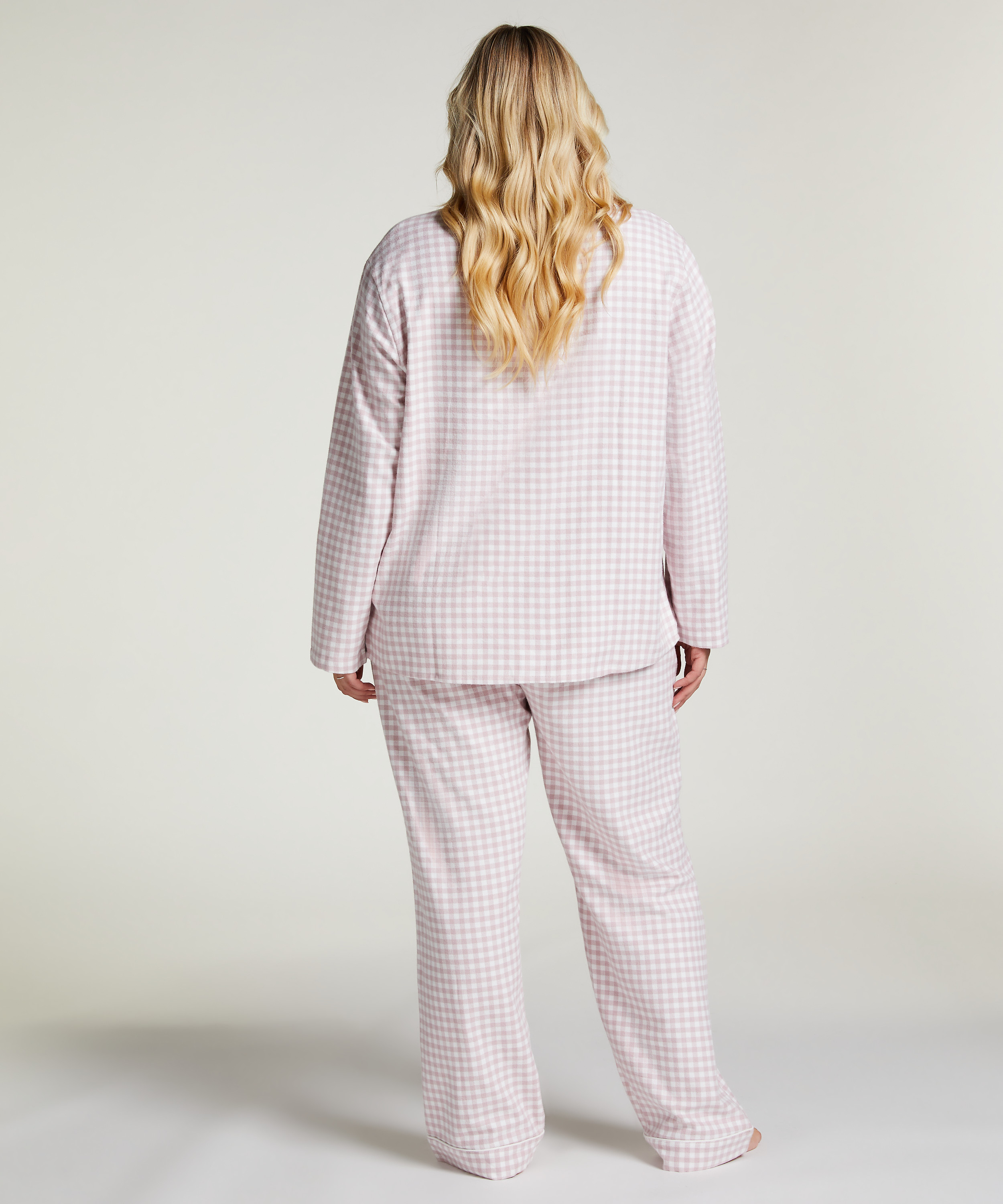 Pyjamasbyxori flanell, Lila, main