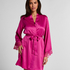 Peonie kimono i satin, Rosa