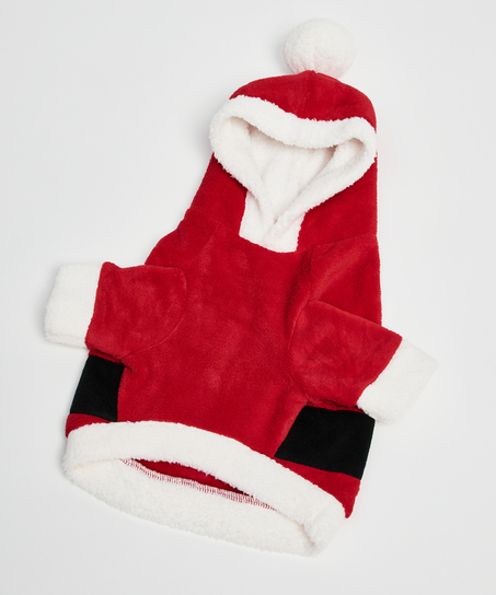 Onsie i fleece för hundar, Röd