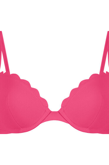 Hunkemöller Scallop formpressad bikinitopp med bygel Rosa