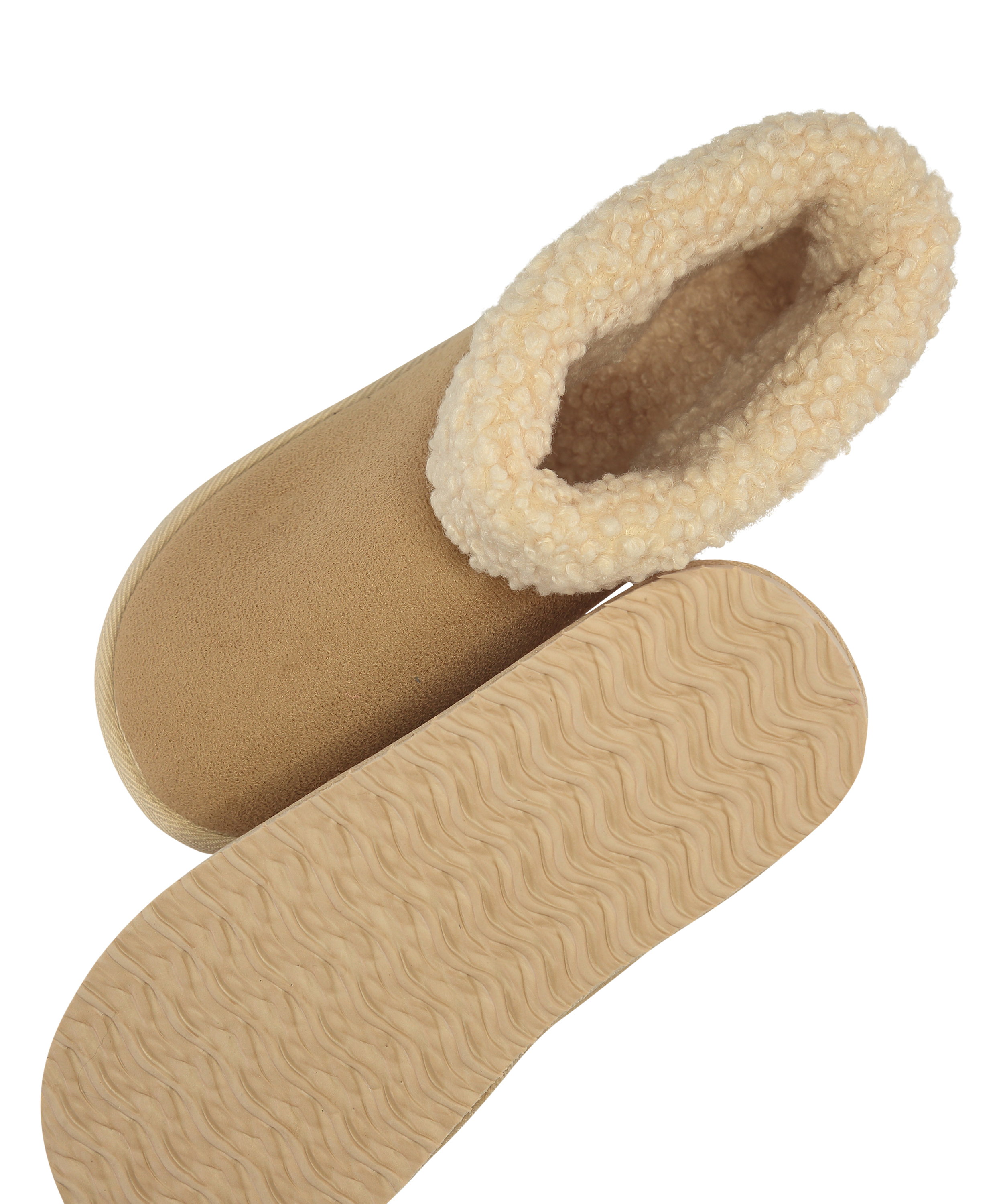Tofflor i konstmocka, Beige, main