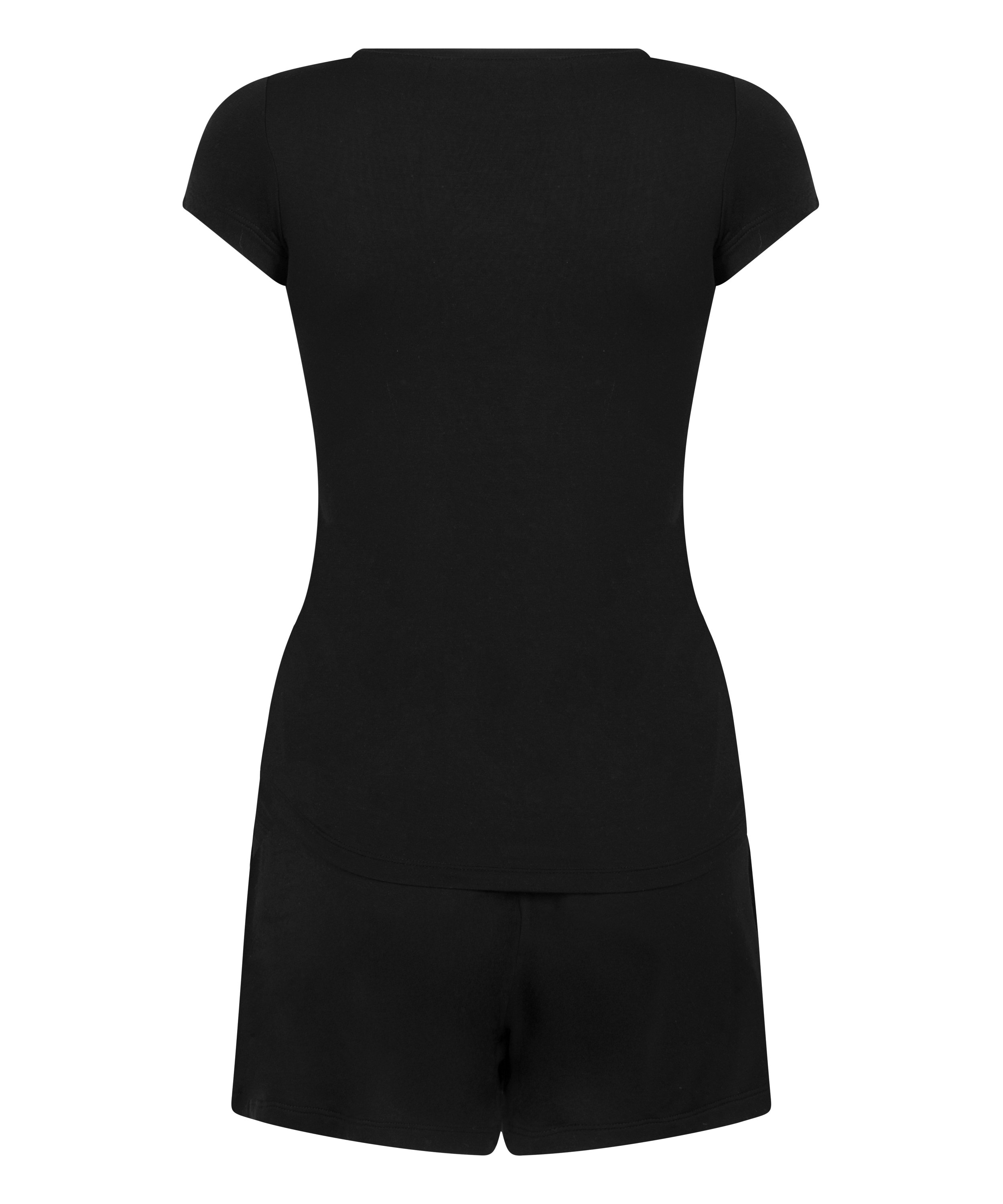 Pyjamasset i jersey, Svart, main