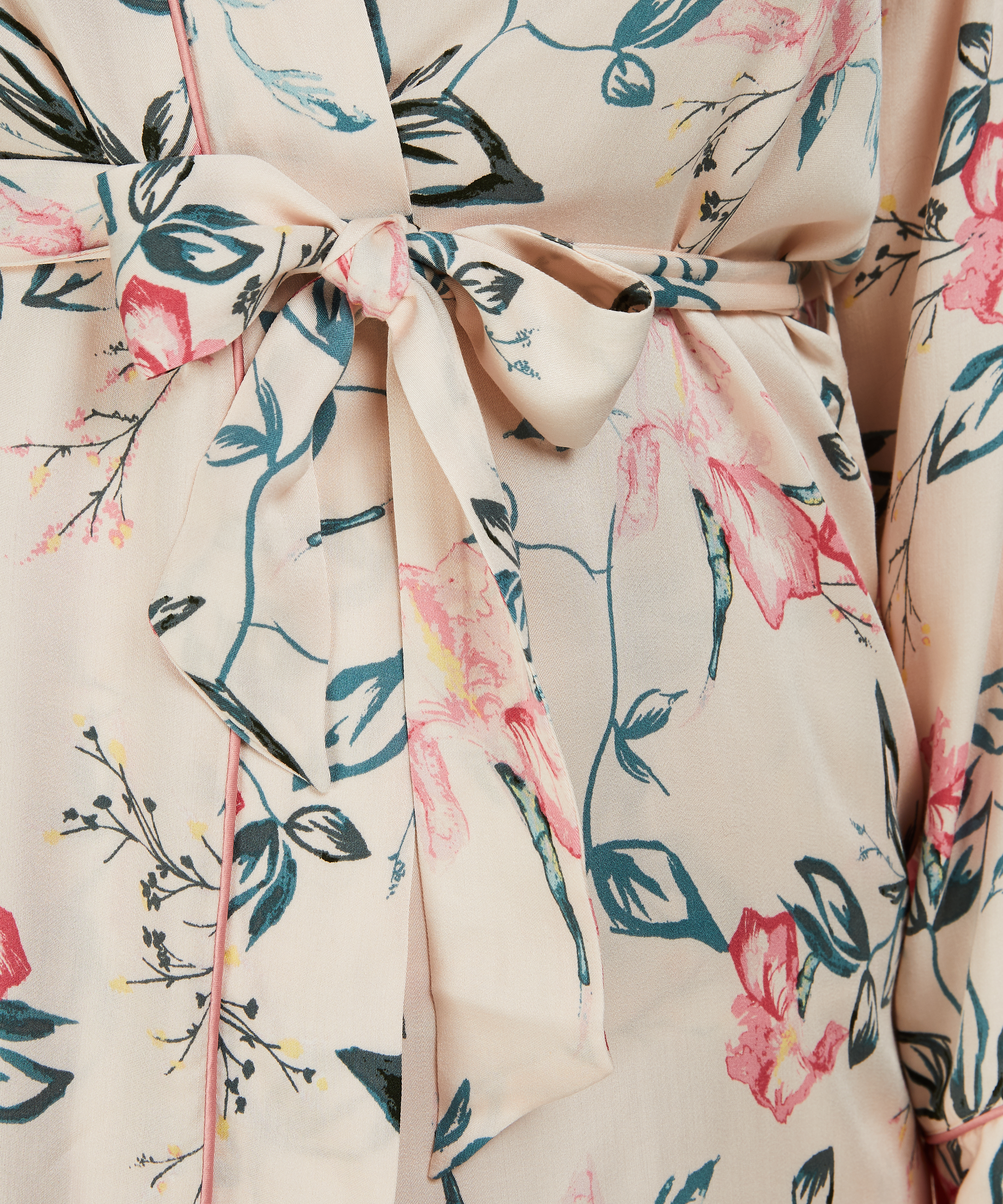 Kimono i vävt tyg, Beige, main