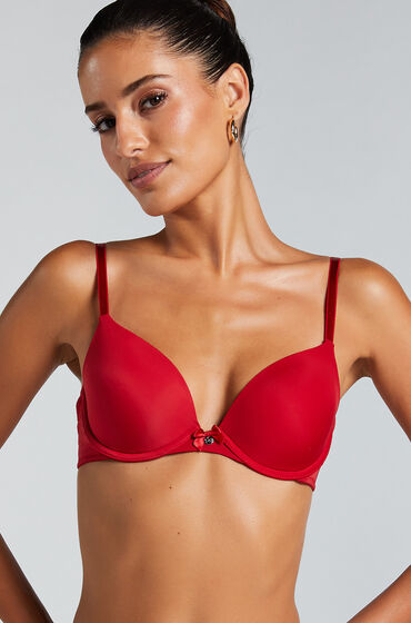Hunkemöller Formpressad bygel-bh Plunge Röd — produktbild