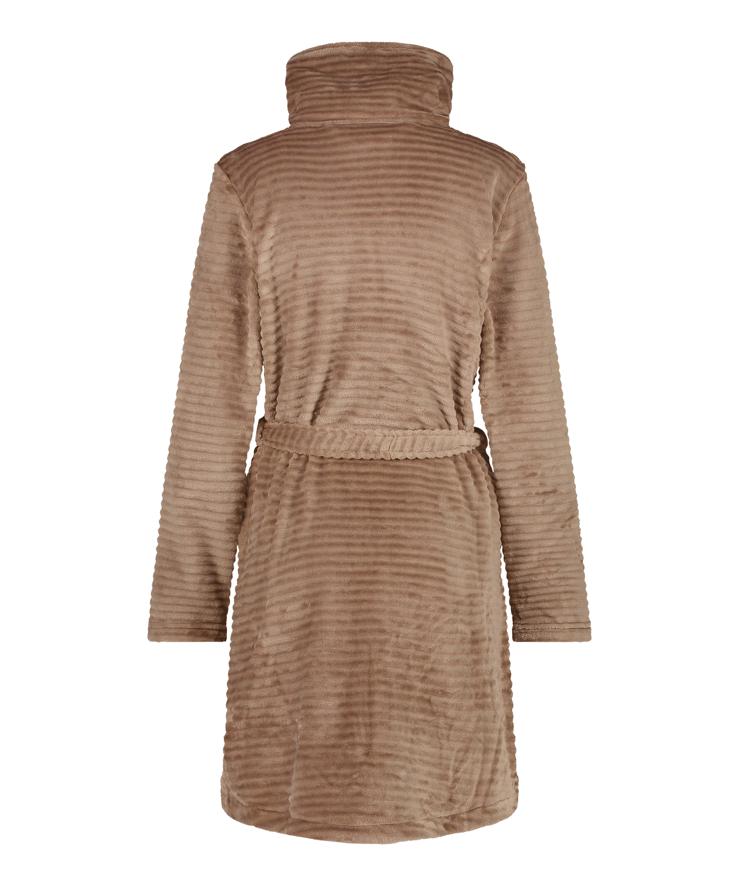 Badrock i fleece med dragkedja, Grå, main