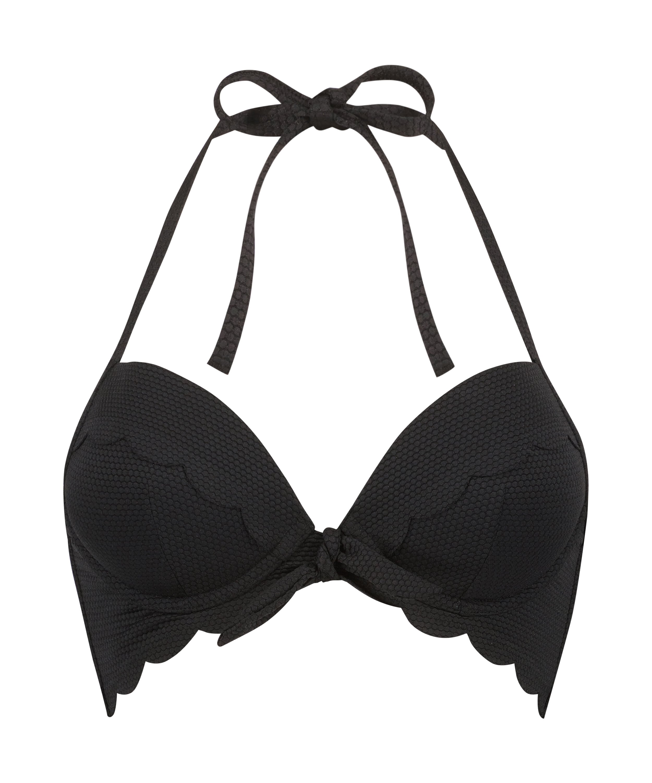 Formpressad push-up-bikinitopp Storlek A - E, Svart Formpressad push-up-bikinitopp Storlek A - E, Svart