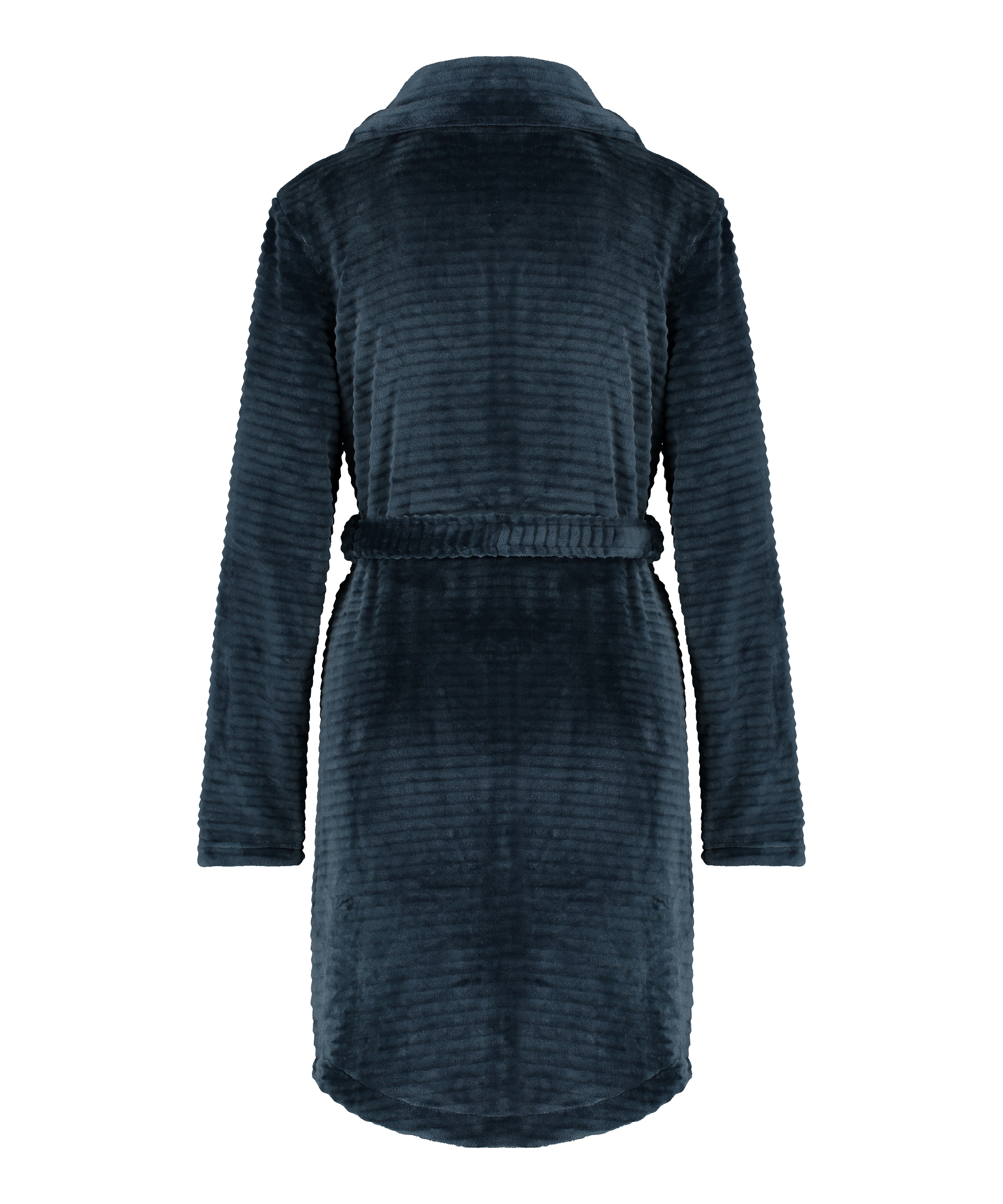 Badrock i fleece med dragkedja, Blå, main