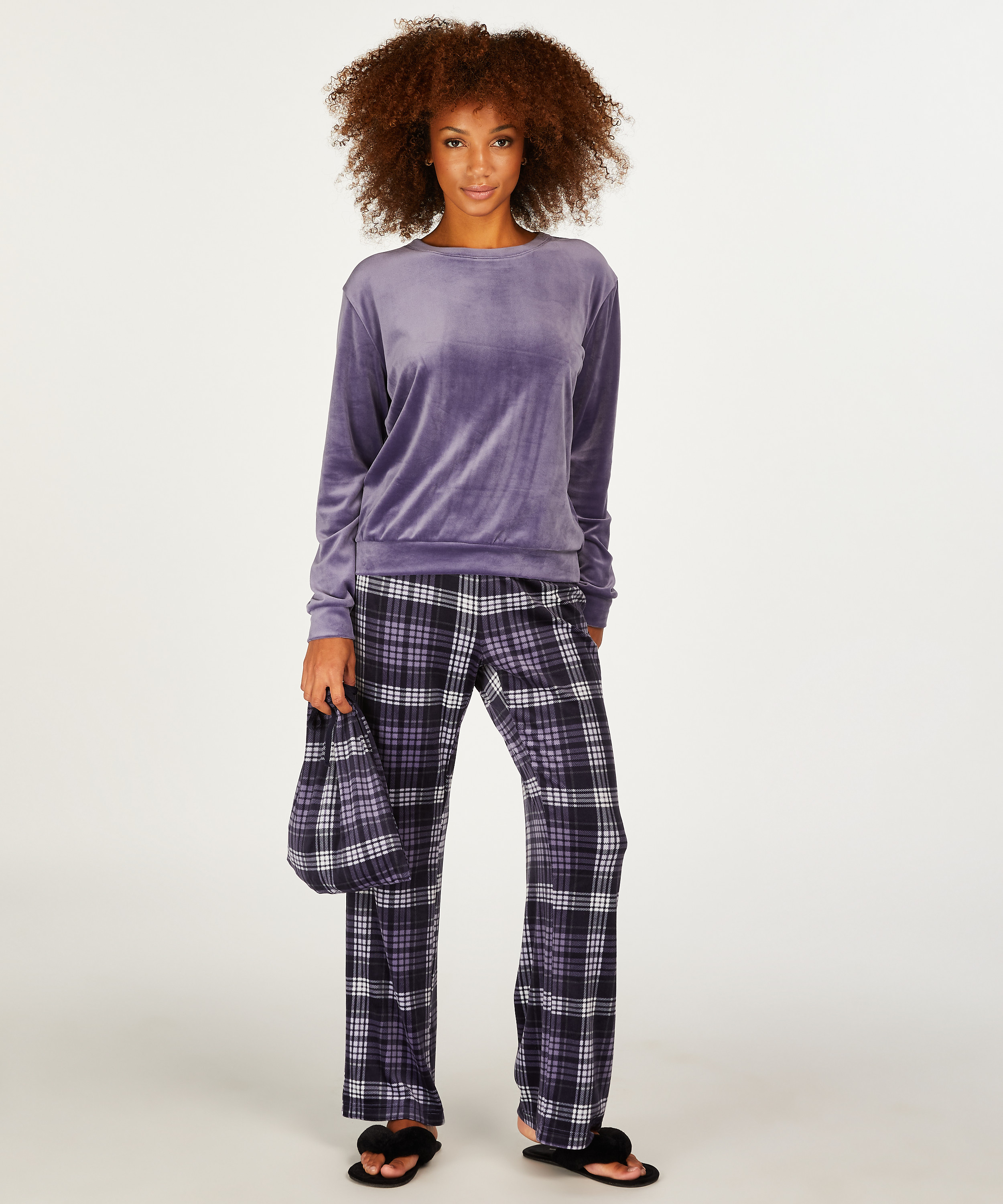 Pyjamaset med väska, blå, main