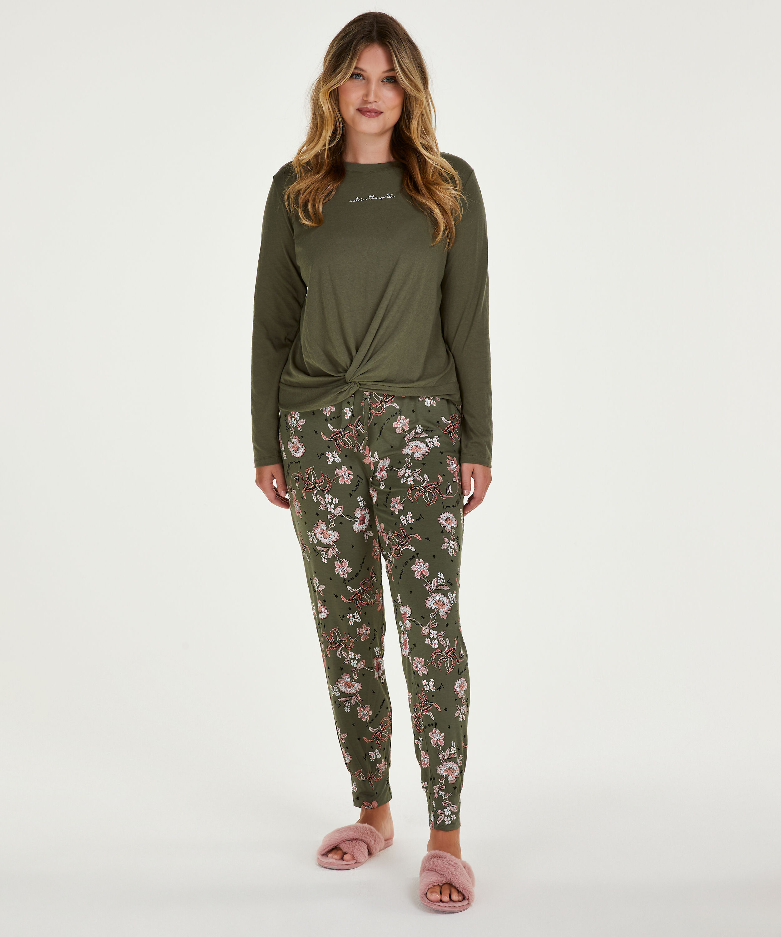 L&aring;ng&auml;rmad top Jersey Knot, gr&ouml;n