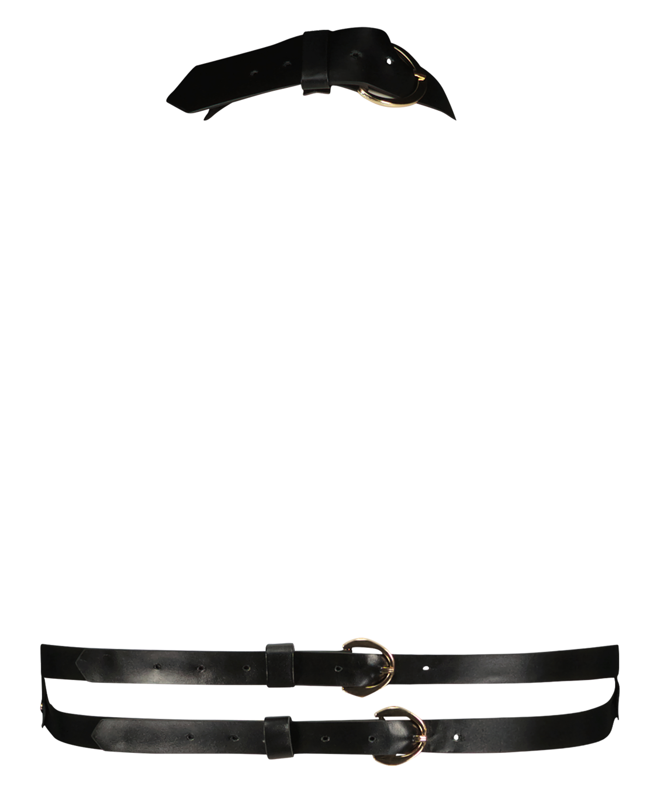 Bralette i konstläder, Svart, main