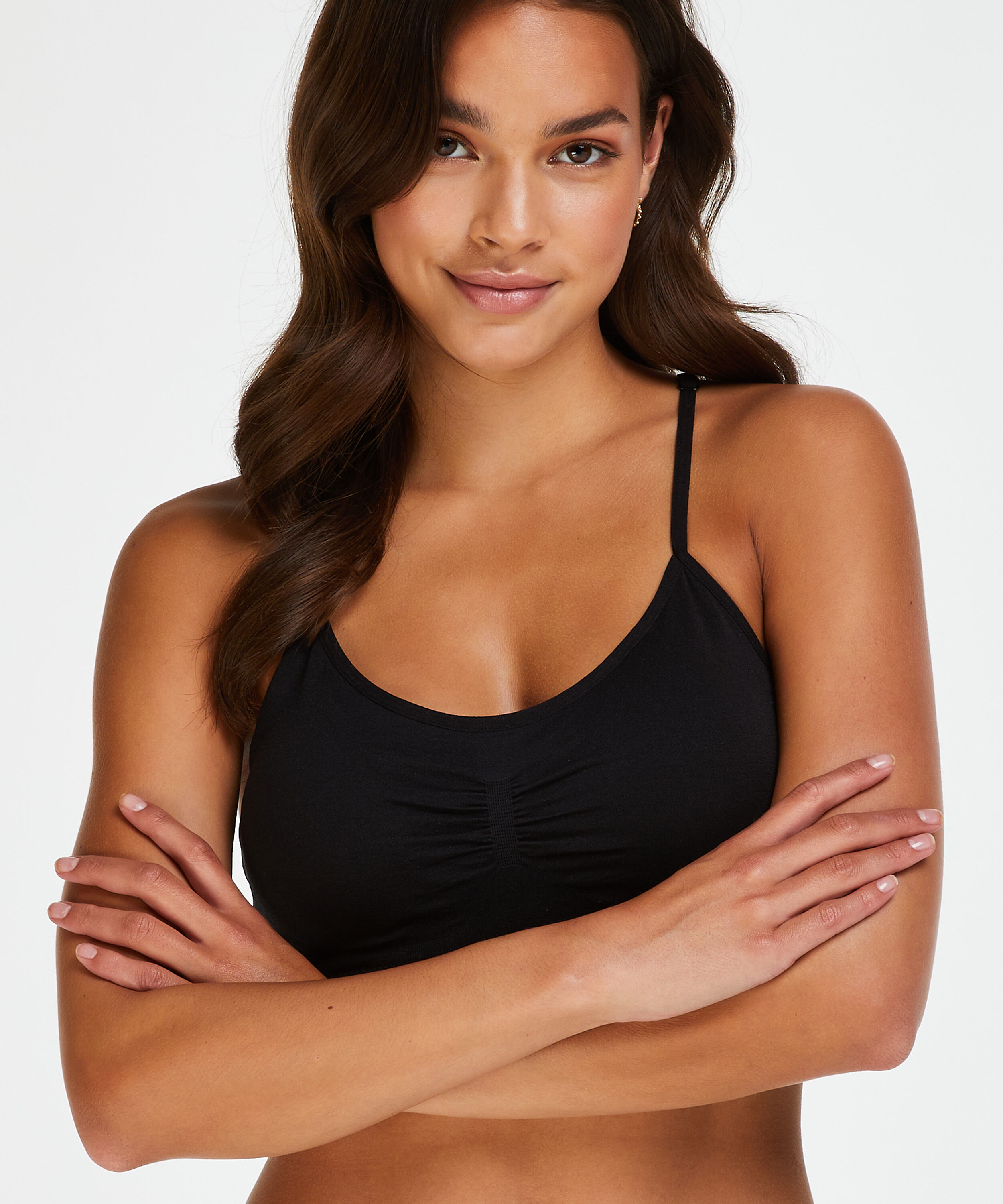 Marine bralette sömlös, Svart