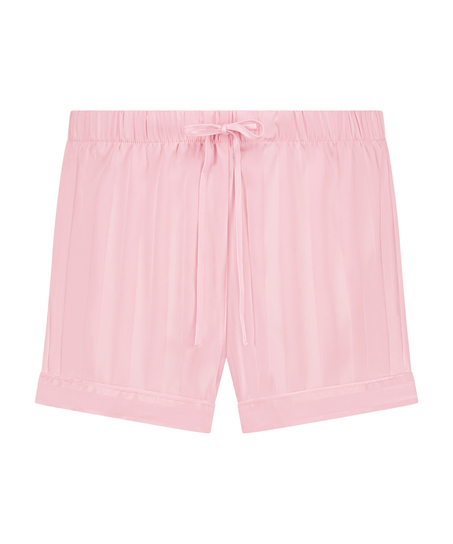 Satin pyjamasshorts, Rosa