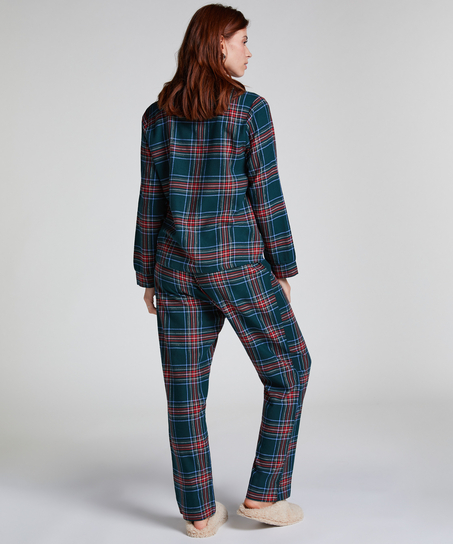 Pyjamasset Flannel, Gr&ouml;n